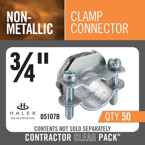 Non-Metallic (NM) Clamp Connectors 3/4 in. (50-Pack)