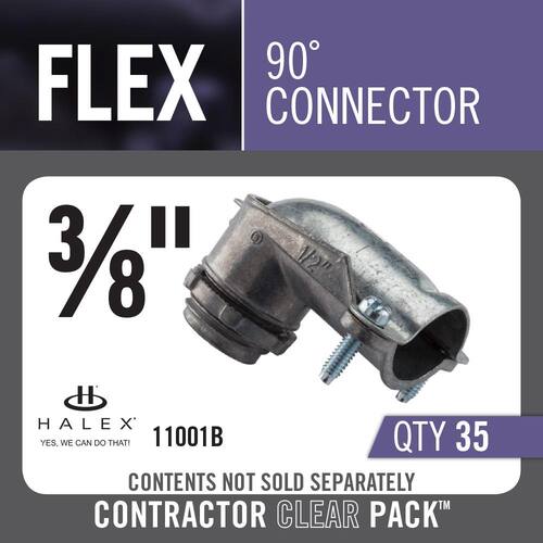 Flexible Metal Conduit (FMC) Connectors 3/8 in. 90-Degree (35-Pack)