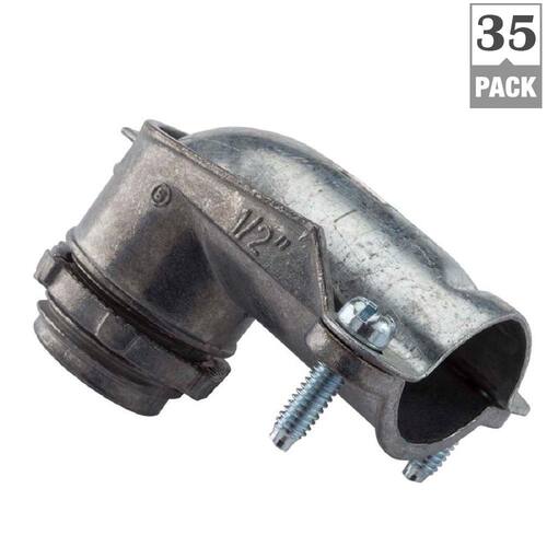 Flexible Metal Conduit (FMC) Connectors 3/8 in. 90-Degree (35-Pack)