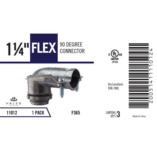 Flexible Metal Conduit (FMC) Connector 1-1/4 in. 90-Degree