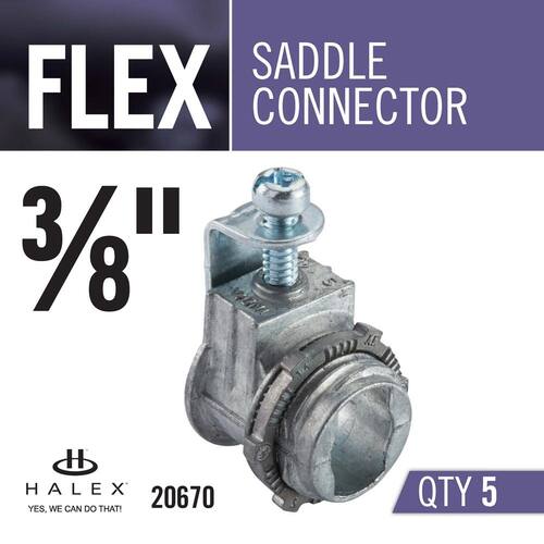 Flexible Metal Conduit (FMC) Saddle Connectors 3/8 in. (5-Pack)