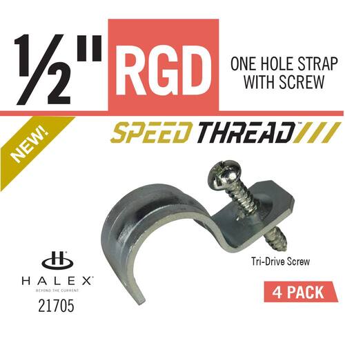 RGD Speed Thread Strap 1/2 in. 1-Hole (4-Pack)