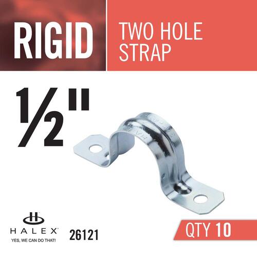 Rigid Conduit Straps 1/2 in. 2-Hole (10-Pack)