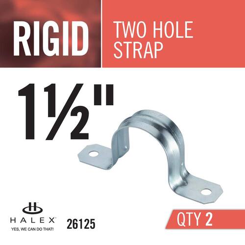 Rigid Conduit Straps 1-1/2 in. 2-Hole (2-Pack)