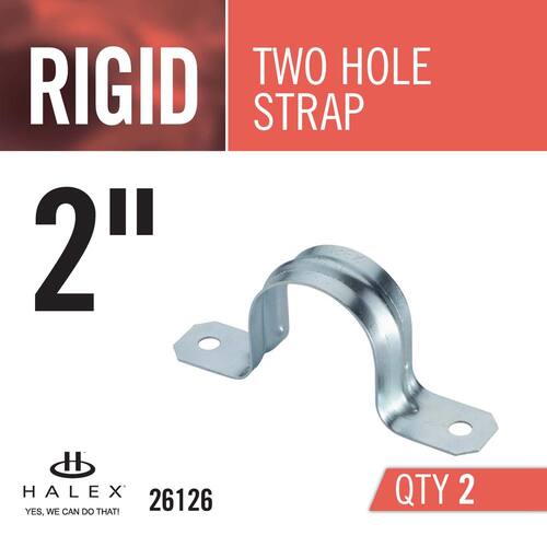 Standard Fitting Rigid Conduit Straps 2 in. 2-Hole (2-Pack)