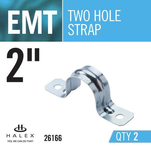 Standard Fitting Electrical Metallic Tube (EMT) Straps 2 in. 2-Hole (2-Pack)