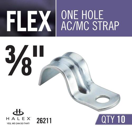 Flexible Metal Conduit (FMC) Conduit Strap 3/8 in. 1-Hole