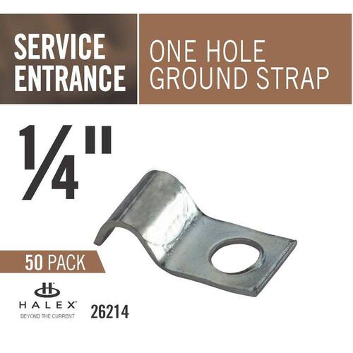 Service Entrance (SE) Ground Cable Straps 1/4 in. 1-Hole (50-Pack)