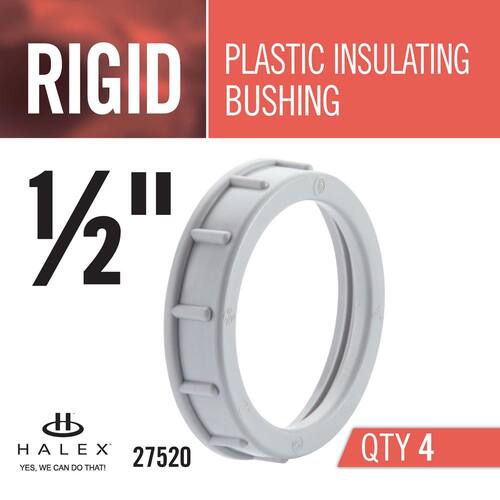 Rigid Plastic Insulating Bushing 1/2 in. (4-Pack)