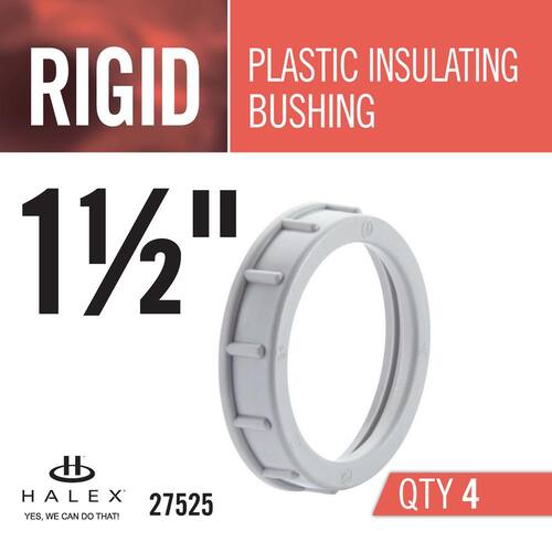 Rigid Plastic Insulating Bushing 1-1/2 in. (4-Pack)