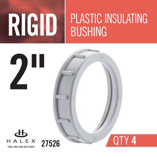 Rigid Plastic Insulated Bushing 2 in. (4-Pack)