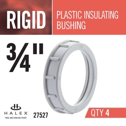 Rigid Plastic Insulating Bushing 3/4 in. (4-Pack)