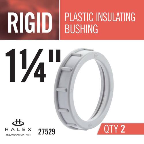 Rigid Plastic Insulated Bushing 1-1/4 in. (2-Pack)