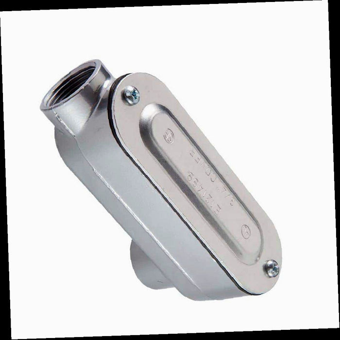 Rigid Standard Fitting Type-LB Threaded Aluminum Conduit Body 1/2 in.