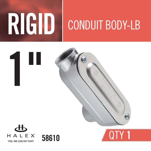 Rigid Threaded Aluminum Conduit Body 1 in.