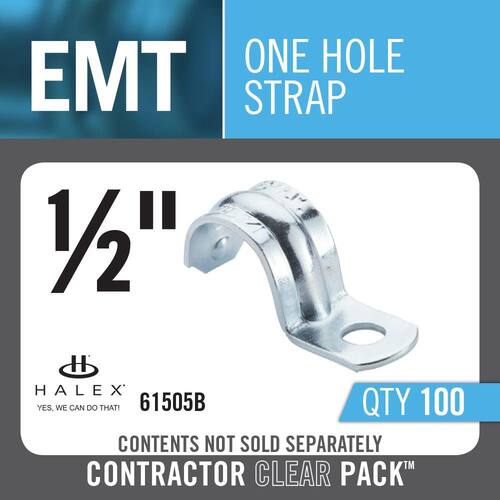 Electrical Metallic Tube (EMT) Straps 1/2 in. 1-Hole (100-Pack)