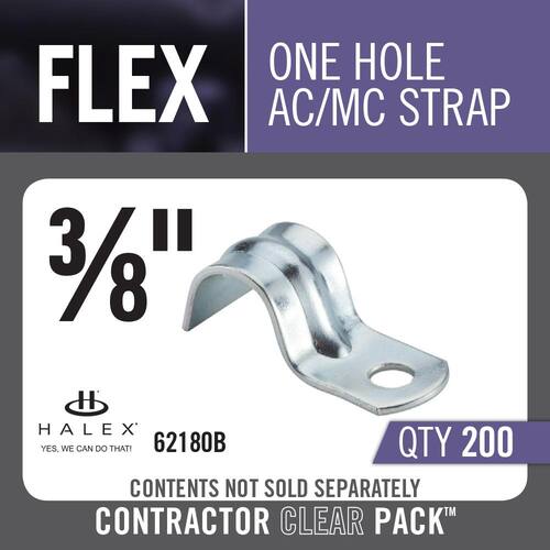 Standard Fitting Flexible Metal Conduit (FMC) Straps 3/8 in. 1-Hole (200-Pack)