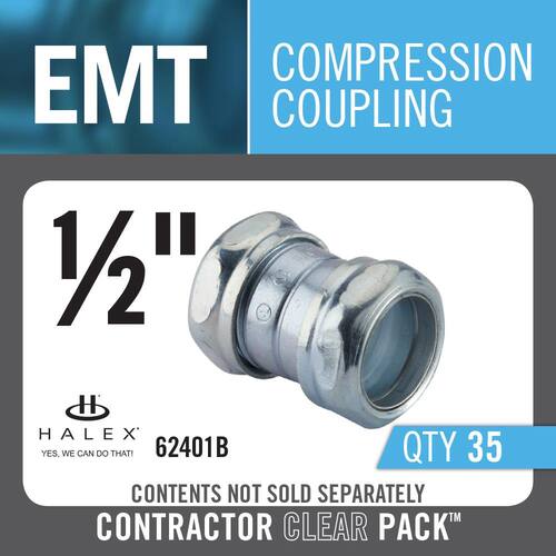 Electrical Metallic Tube (EMT) Compression Coupling 1/2 in. (35-Pack)