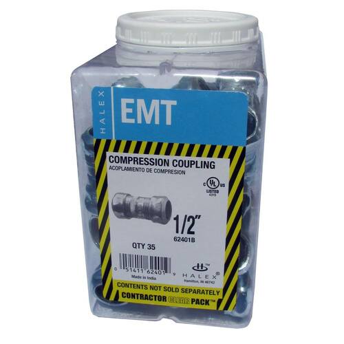 Electrical Metallic Tube (EMT) Compression Coupling 1/2 in. (35-Pack)