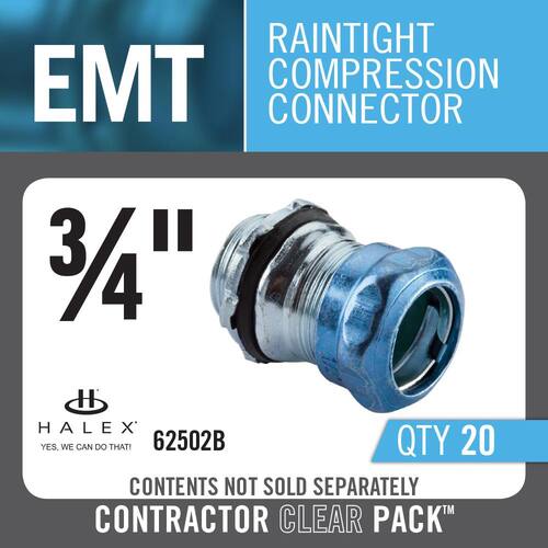 Electrical Metallic Tube Raintight Compression Connectors 3/4 in. (20-Pack)