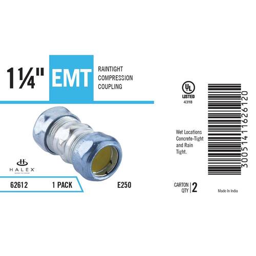 Electrical Metallic Tube (EMT) Rain Tight Coupling 1-1/4 in.