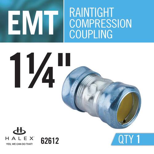 Electrical Metallic Tube (EMT) Rain Tight Coupling 1-1/4 in.