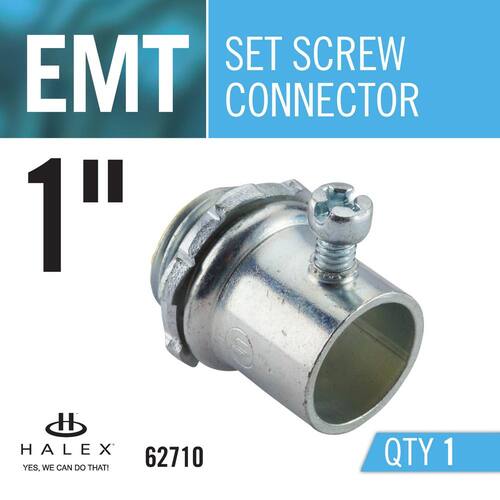 Electrical Metallic Tube (EMT) Set-Screw Connector 1 in.