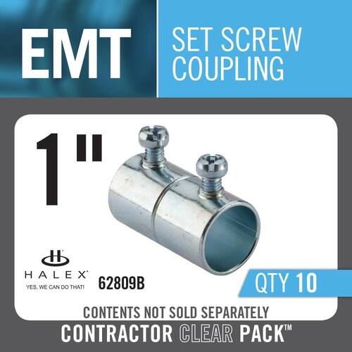 Standard Fitting Electrical Metallic Tube Set-Screw Couplings 1 in. (10-Pack)