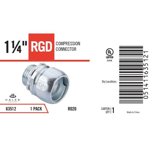 Rigid Compression Conduit Connector 1-1/4 in. Male