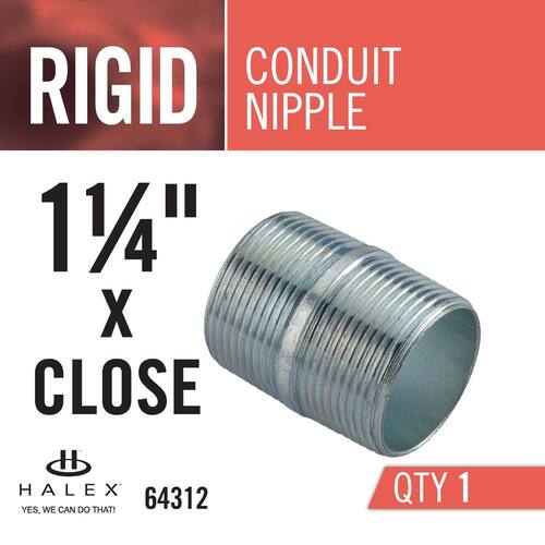 Close Rigid Conduit Nipple 1-1/4 in. Male