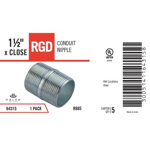 Rigid Conduit Nipple 1-1/2 in. Male