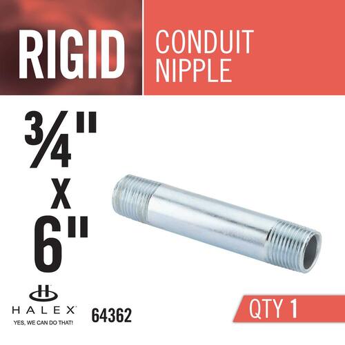 Rigid Conduit Nipple 3/4 in. x 6 in. Male