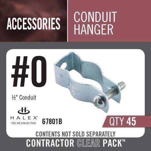 Conduit and Pipe Hangers 3/8 in. x 1/2 in. (45-Pack)