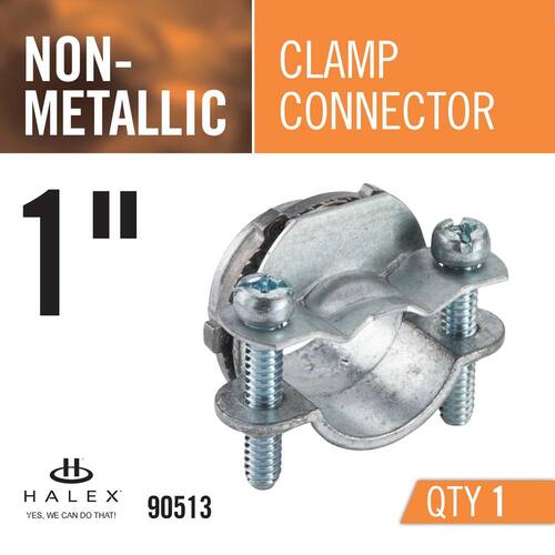 Non-Metallic (NM) Twin-Screw Clamp Connector 1 in.