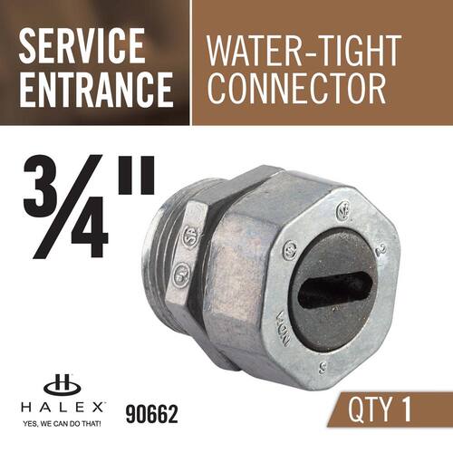 Service Entrance (SE) Water-Tight Uf Connector 3/4 in.