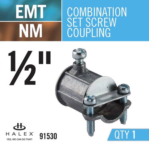 Standard Fitting Electrical Metallic Tube (EMT) Combination Coupling 1/2 in.