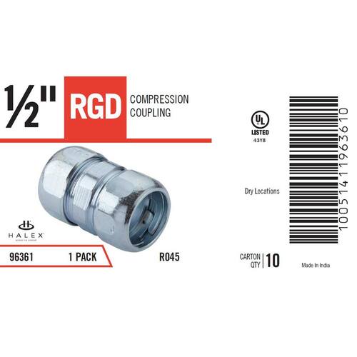 Rigid Compression Coupling 1/2 in.