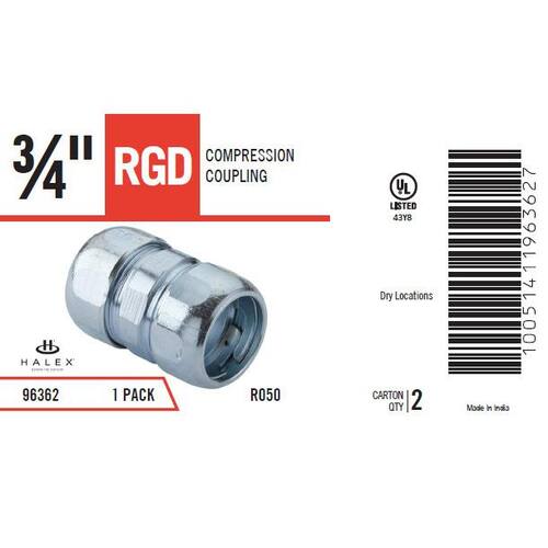 Rigid Compression Coupling 3/4 in. (2-Pack)