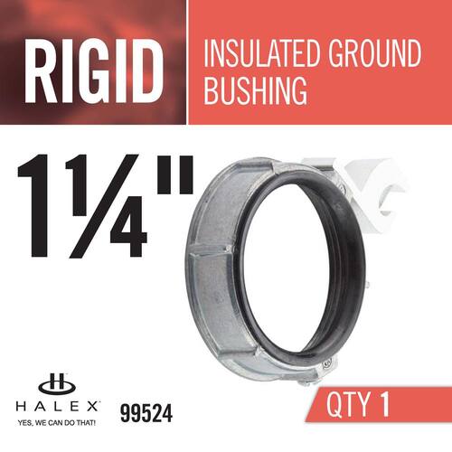 Standard Fitting Rigid Insulated Metallic Grounding Bushing 1-1/4 in.