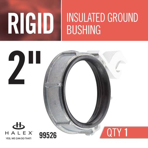 Rigid Insulated Metallic Grounding Bushing Standard Fitting 2 in.