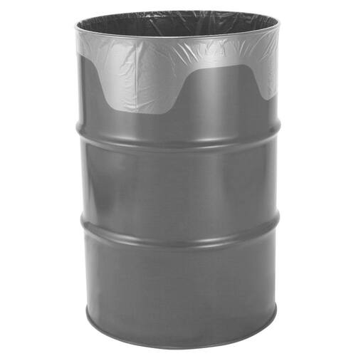 Trash Bags Heavy-Duty Clear Flap Tie Drum Liner 55 Gal. (40-Count)