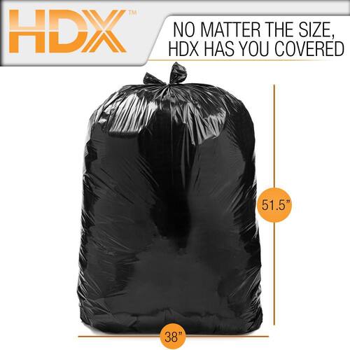 Trash Bags Extra Large Black 50 Gal. (50-Count)