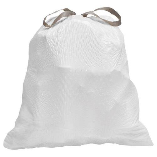 Trash Bags 13 Gallon White Fresh Scent Drawstring (50-Count)