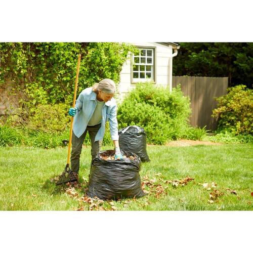 Trash Bags Heavy Duty Black Drawstring 33-39 Gal. For Outdoor and Yard Waste (50-Count)