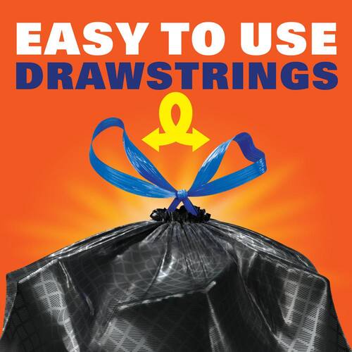 Trash Bags 33 Gal. Ultra Strong Draw String (50-Count)