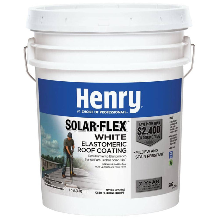 Roof Coating Acrylic 287 Elastomeric Reflective Solar-Flex White 4.75 gal.