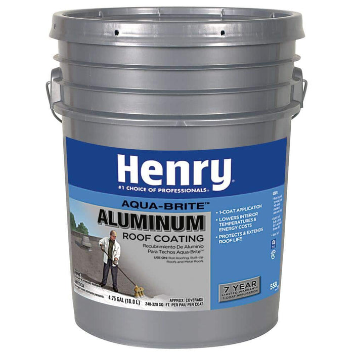 Roof Coating Aluminum 558 Reflective Aqua-Brite 4.75 gal.