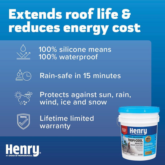 Roof Coating Silicone 887 Reflective Tropi-Cool White 4.75 gal. 2