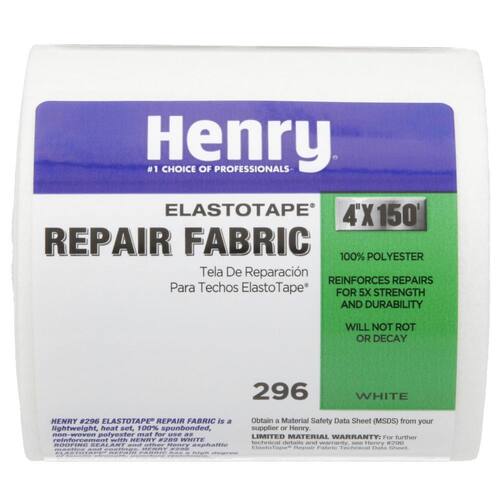 Repair Fabric Reinforced 4 in. x 150 ft. White ElastoTape