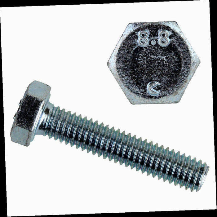 Hex Bolt M4-0.7 x 25 mm Class 8.8 Zinc Plated 2-Pack